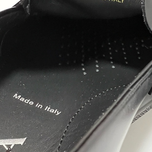 Prada Spazzalato Rois Leather Penny Loafers Black Men’s UK 7/US 8 $775 - Picture 5 of 9